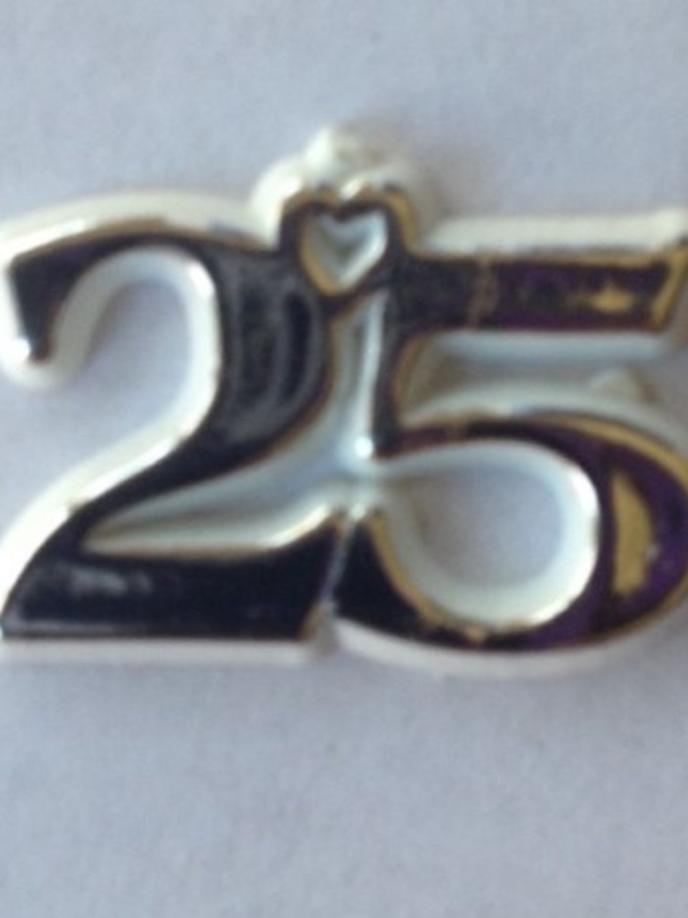 12 PIECES OF 25th WEDDING ANNIVERSARY NUMBER SILVER